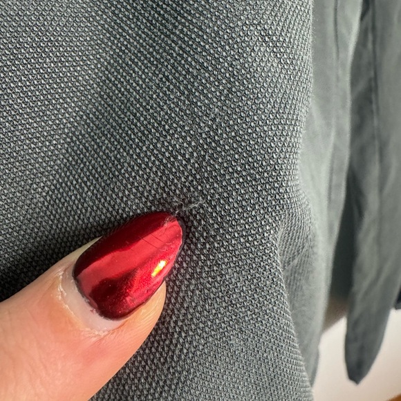 Eileen Fisher Pull On Straight Wide Leg Green Grey Trouser Pants M Minimalist - Picture 11 of 14